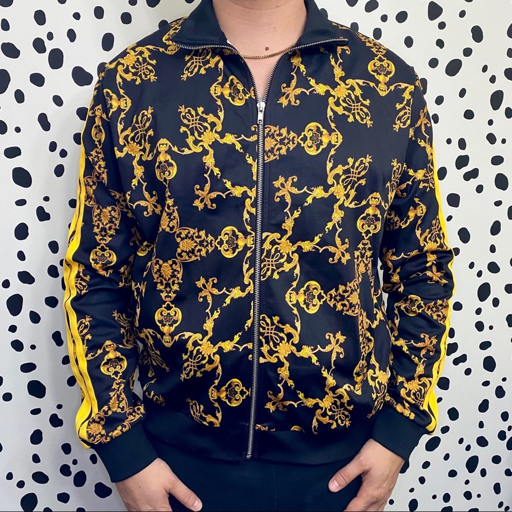 Men’s “Feeling Flashy” Track Fleece lined Sweater